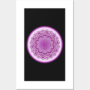 The Purple Haze of the Crown Chakra- Dark Green Posters and Art